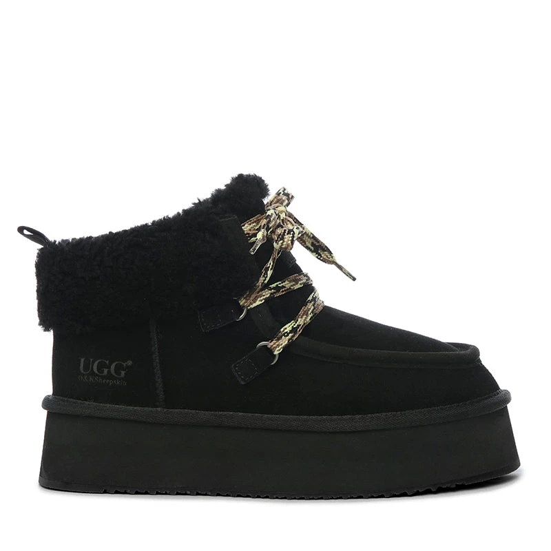 UGG Premium Fluffy-Lace Platform Boots 6 UGG Premium Fluffy-Lace Platform Boots - Image 6