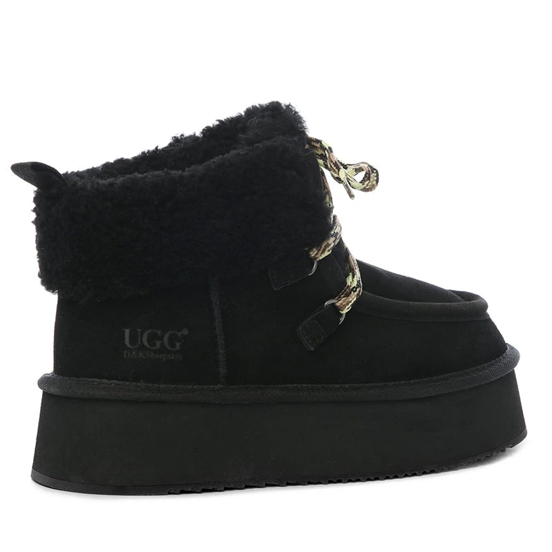 UGG Premium Fluffy-Lace Platform Boots 7 UGG Premium Fluffy-Lace Platform Boots - Image 7