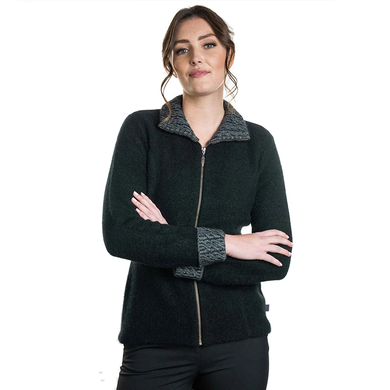 Premium Possum And Merino Wool - Two Tone Trim Jacket 2 Premium Possum And Merino Wool - Two Tone Trim Jacket - Image 2