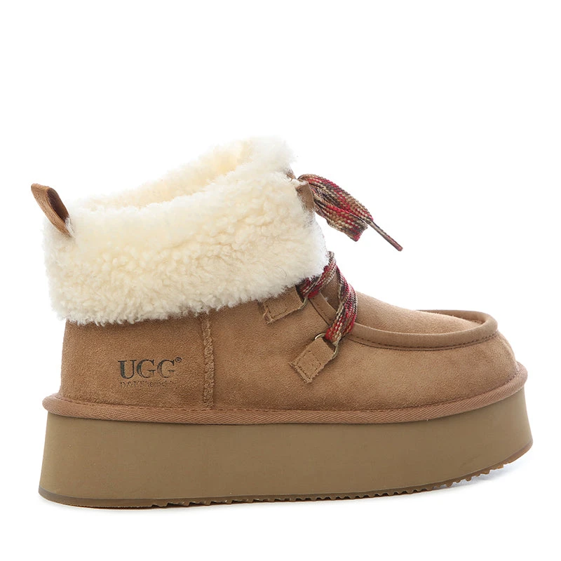 UGG Premium Fluffy-Lace Platform Boots 2 UGG Premium Fluffy-Lace Platform Boots - Image 2