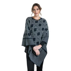 Premium Possum And Merino Wool - Diamond Poncho -UGG Originals Shop Navy Mist