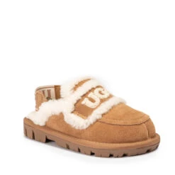 UGG Kids Logo Detachable Scuff -UGG Originals Shop chestnut 05