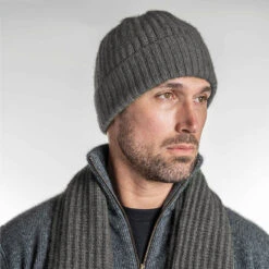 Premium Possum And Merino Wool-Ribbed Beanie -UGG Originals Shop grey