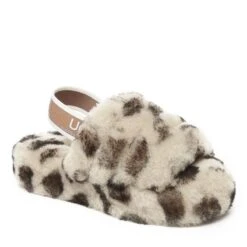 UGG Kids Puffy Leopard Slides -UGG Originals Shop ugg kids puffy leopard slides 221881